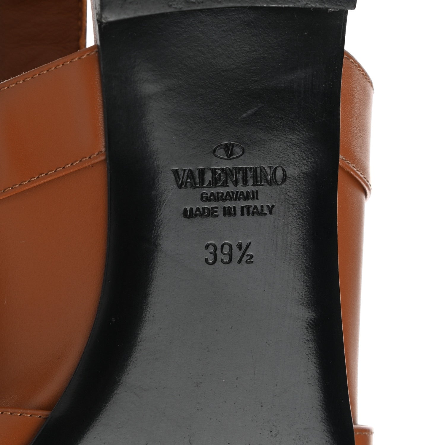Valentino Garavani Calfskin Roman Stud Ankle Strap Flat Mules 39.5 Selleria 6 of 8