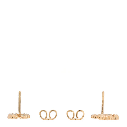 Gucci 18K Yellow Gold Running G Scalloped Stud Earrings 3 of 6