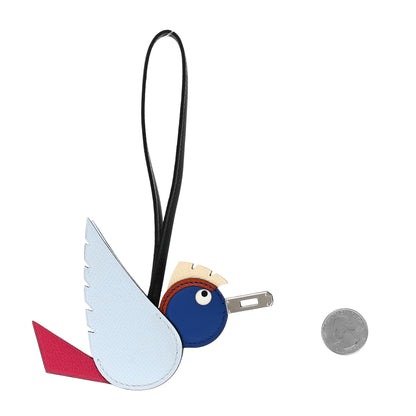Hermes Epsom Swift Chevre Mysore Birdy Bag Charm Bleu Brume Rose Mexico Bleu Royal Cuivre Nata Black 2 of 5