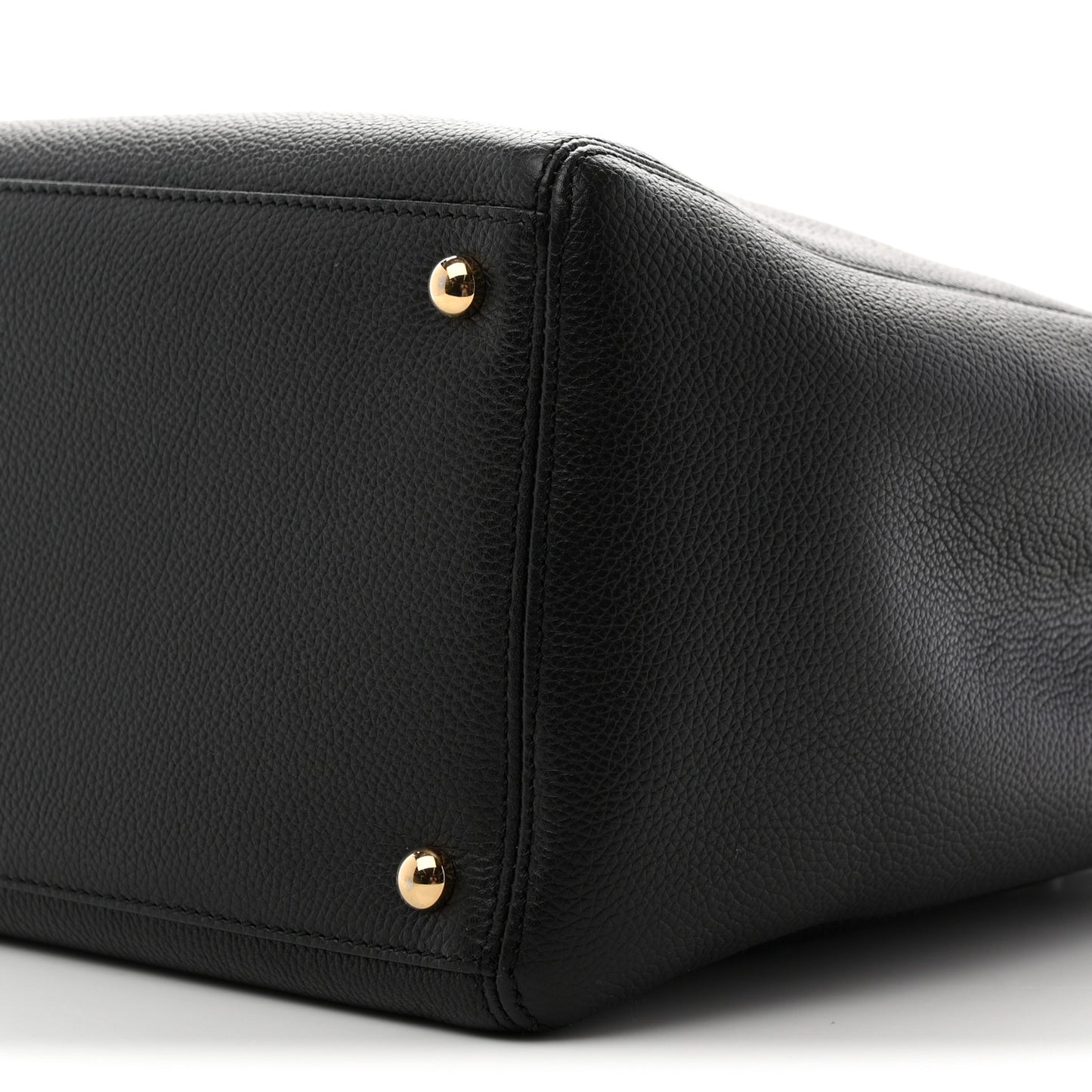 Calfskin Cerf Executive Shopper Tote Black