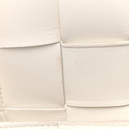 Bottega Veneta Grained Calfskin Maxi Intrecciato Cassette Crossbody Bag White 11 of 17