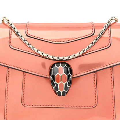 Bulgari Metallic Calfskin Small Serpenti Forever Snake Strap Crossbody Bag Orange 8 of 10