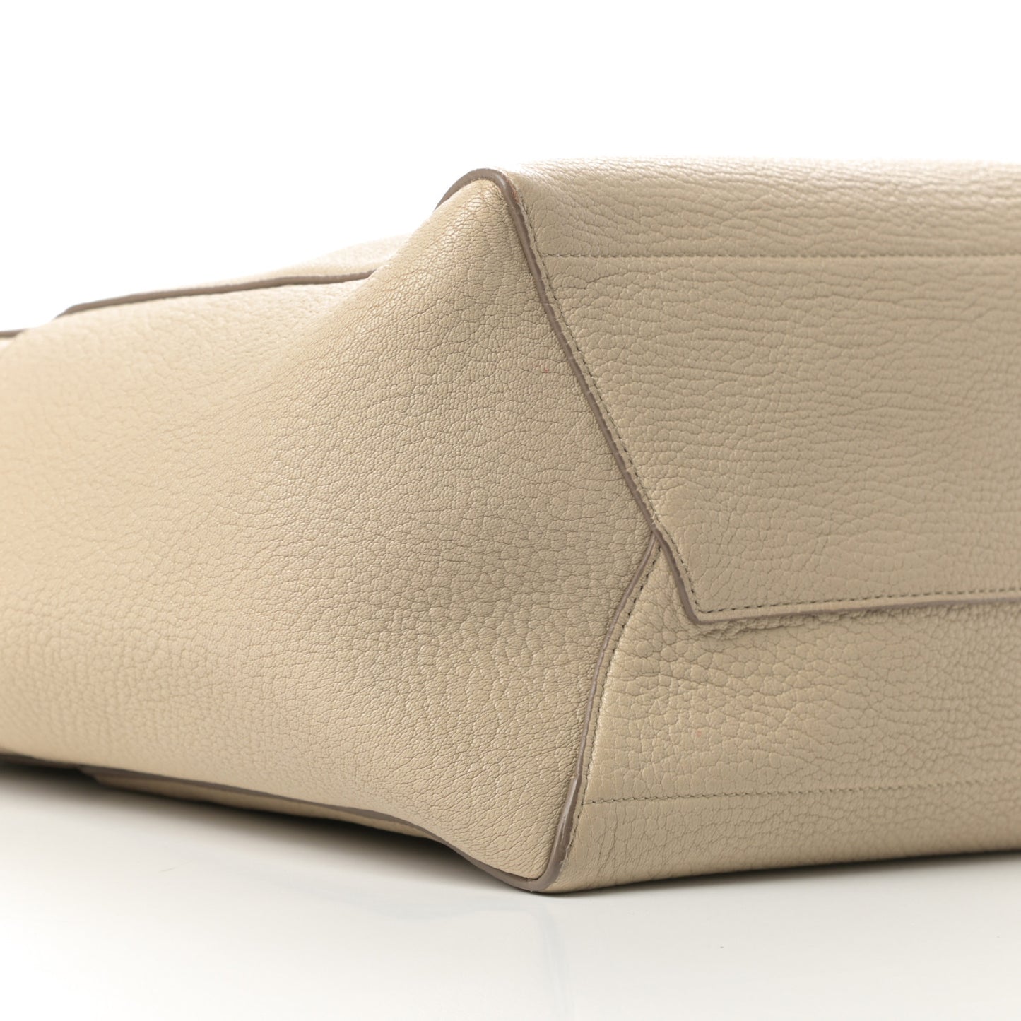 Soft Grained Calfskin Sangle Bucket Bag Dune