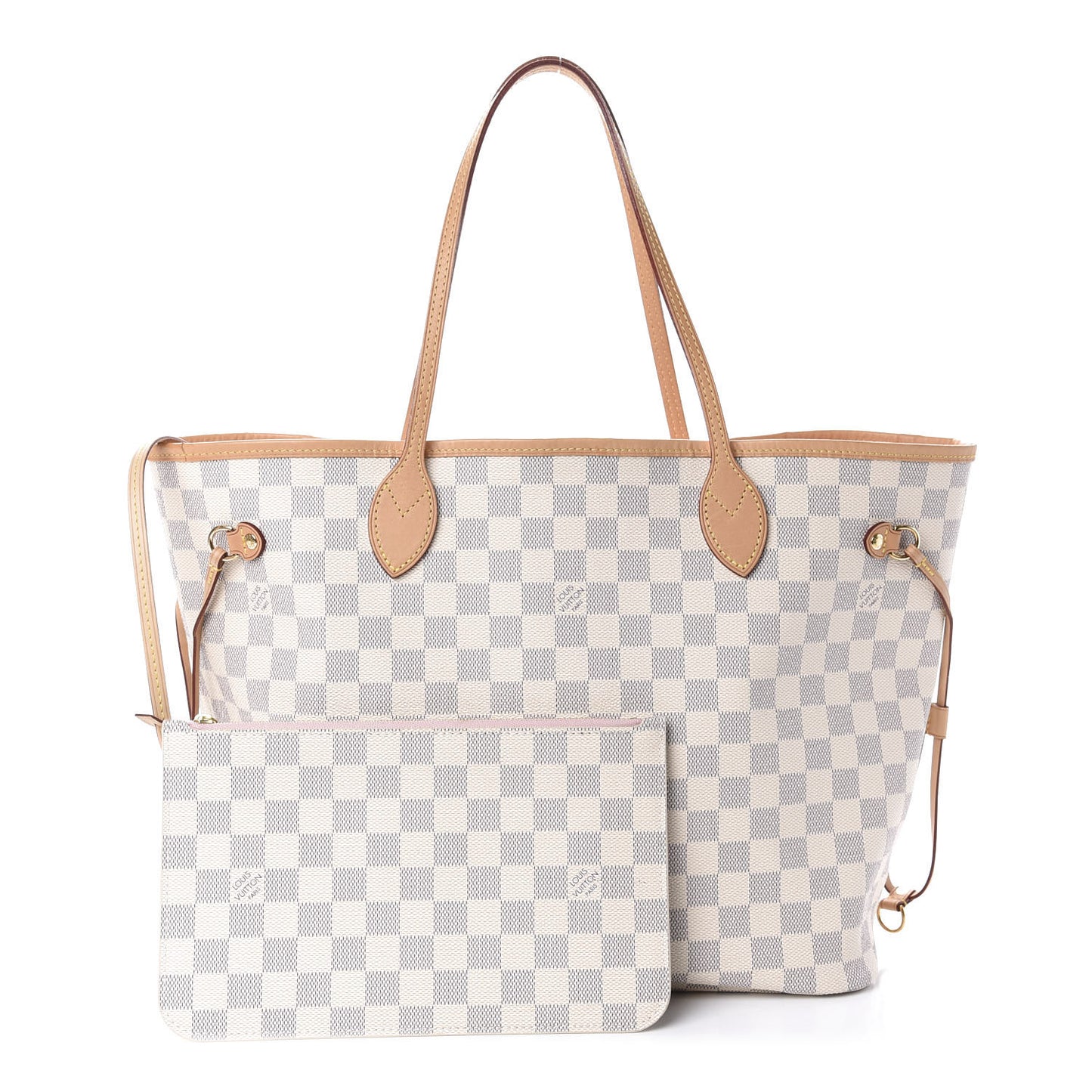 Damier Azur Neo Neverfull MM Rose Ballerine