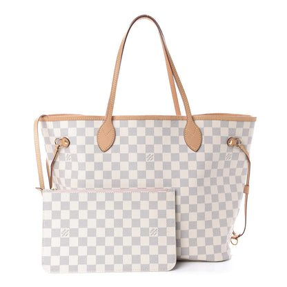 Louis Vuitton Damier Azur Neo Neverfull MM Rose Ballerine 1 of 13