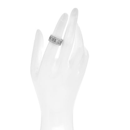 Tiffany 18K White Gold Diamond Wide Atlas Open Ring 51 5.75 2 of 4