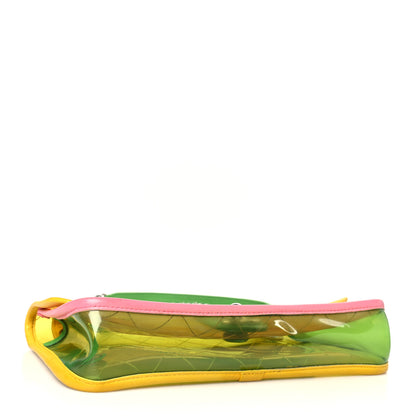 Chanel PVC Lambskin Stitched Medium Coco Splash Flap Yellow Green Pink 4 of 9