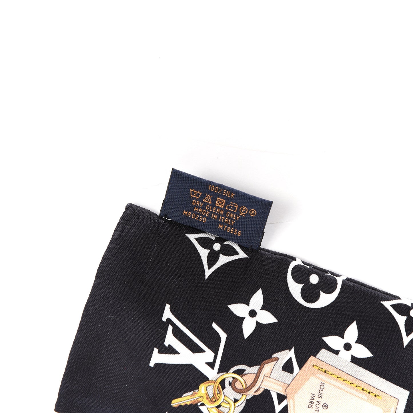 Silk Monogram Confidential Bandeau Black