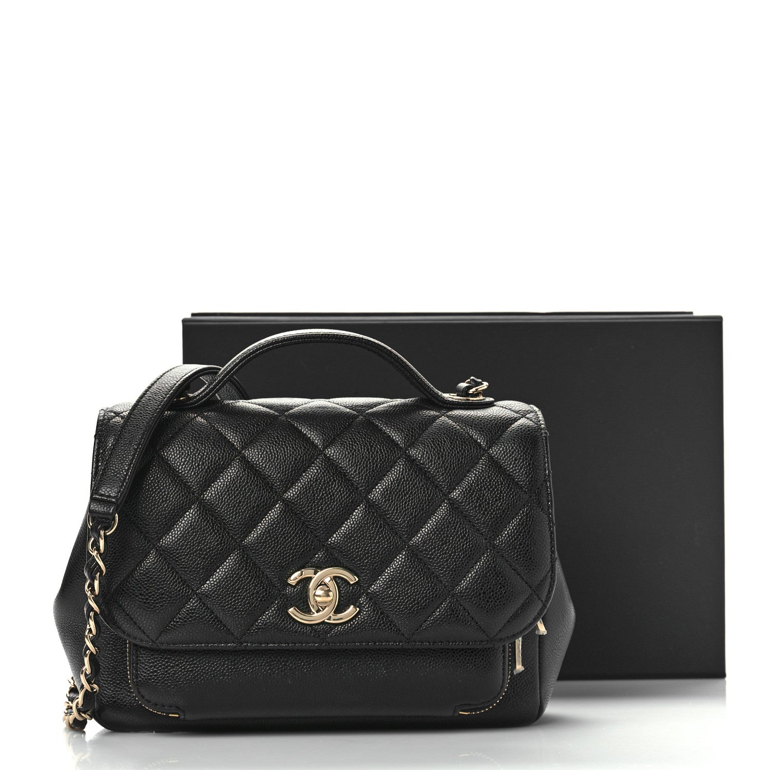 Chanel Caviar Quilted Medium Business Affinity Flap Black 10 of 10