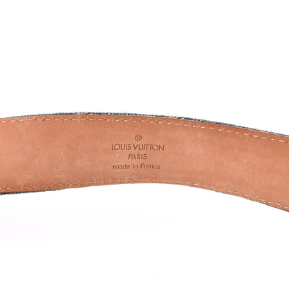 Louis Vuitton Monogram Denim Belt 80 32 Blue 6 of 8