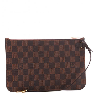 Louis Vuitton Damier Ebene Neverfull MM GM Pochette Rose Ballerine 2 of 8