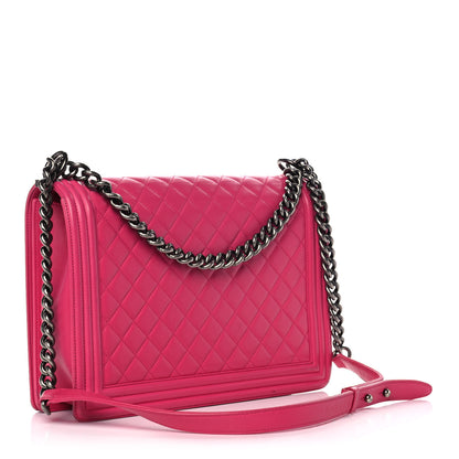 Chanel Calfskin Quilted Large Boy Flap Pink 2 of 13