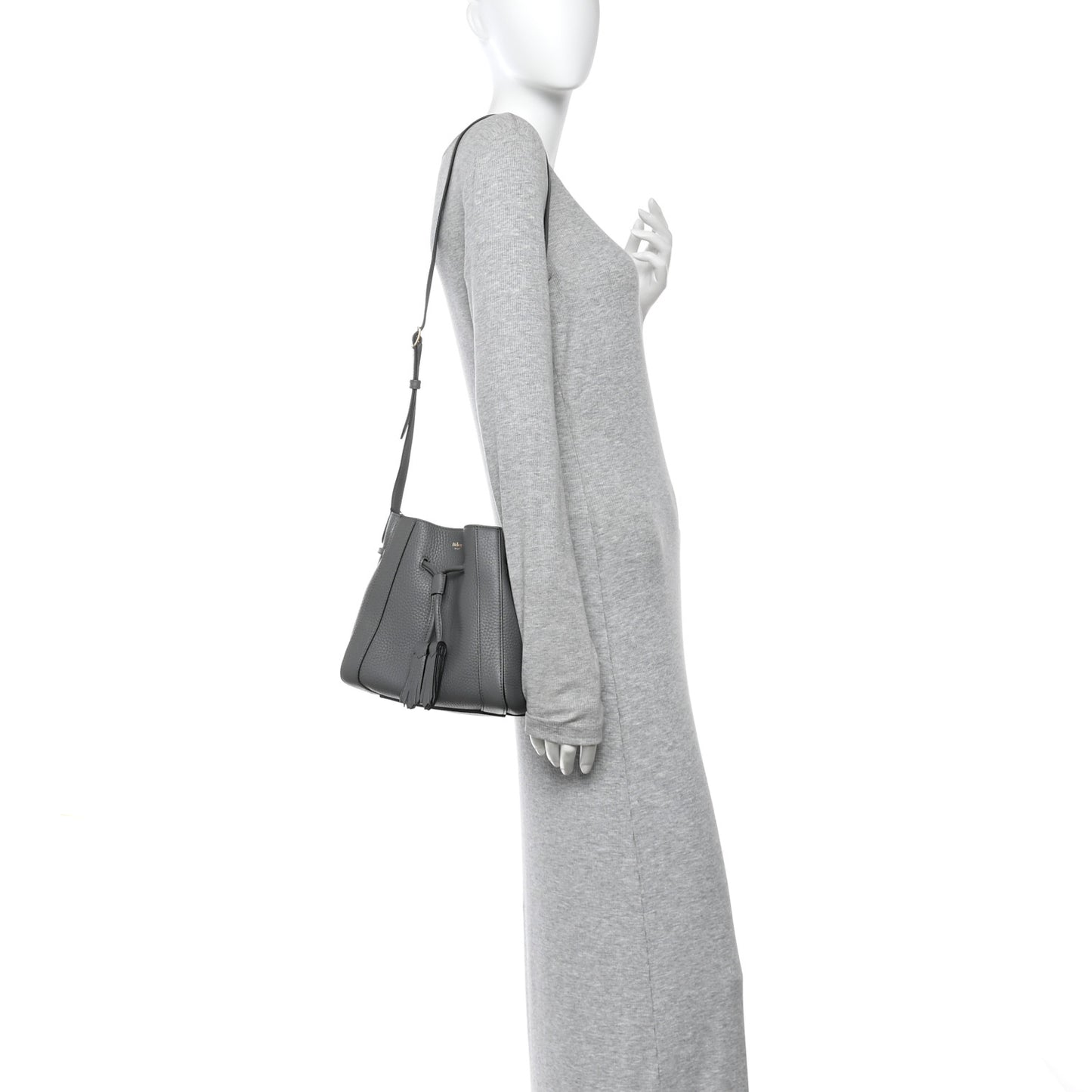 Heavy Grain Calfskin Mini Millie Charcoal