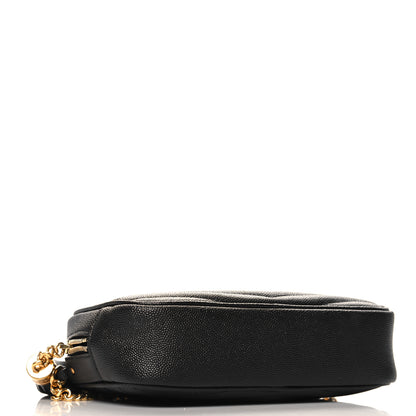 Saint Laurent Grain De Poudre Matelasse Monogram Mini Lou Camera Bag Black 4 of 10