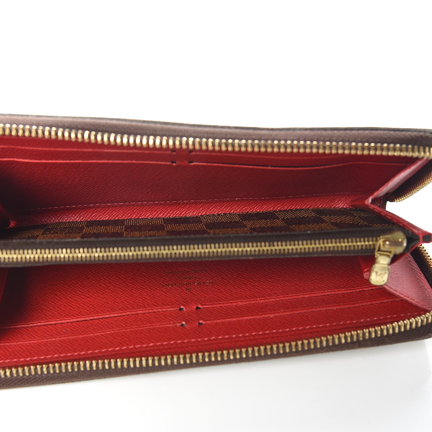 Louis Vuitton Damier Ebene Clemence Wallet Cherry 5 of 7