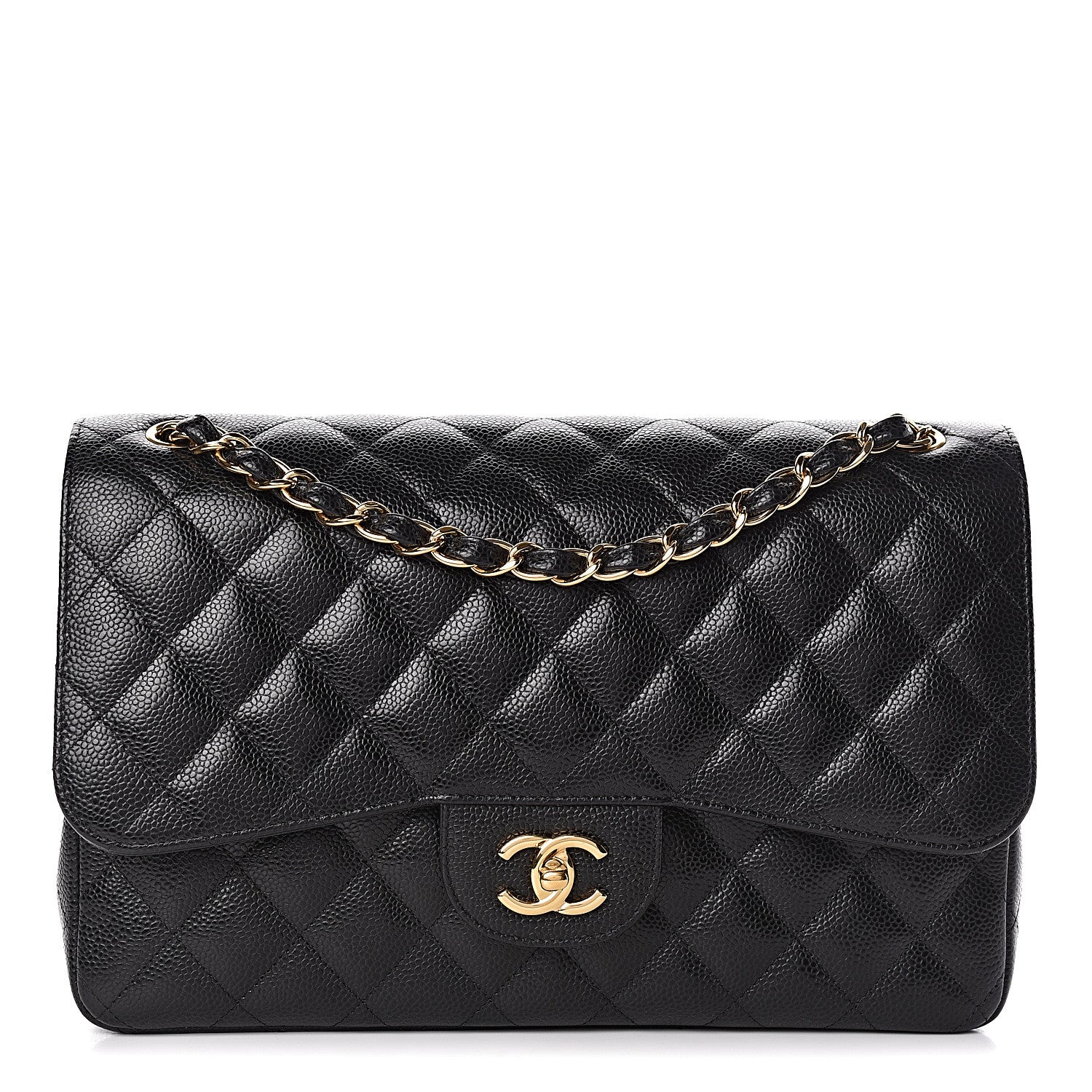 Chanel Caviar Quilted Jumbo Double Flap Black 1 of 11