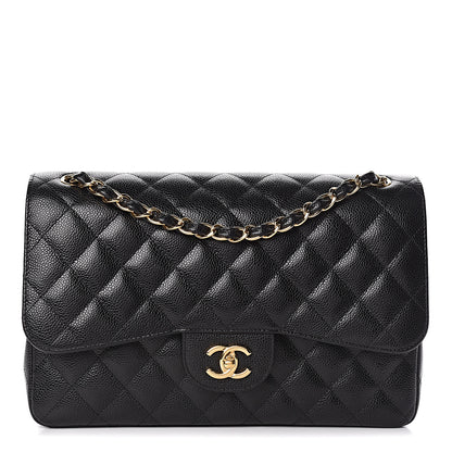 Chanel Caviar Quilted Jumbo Double Flap Black 1 of 11