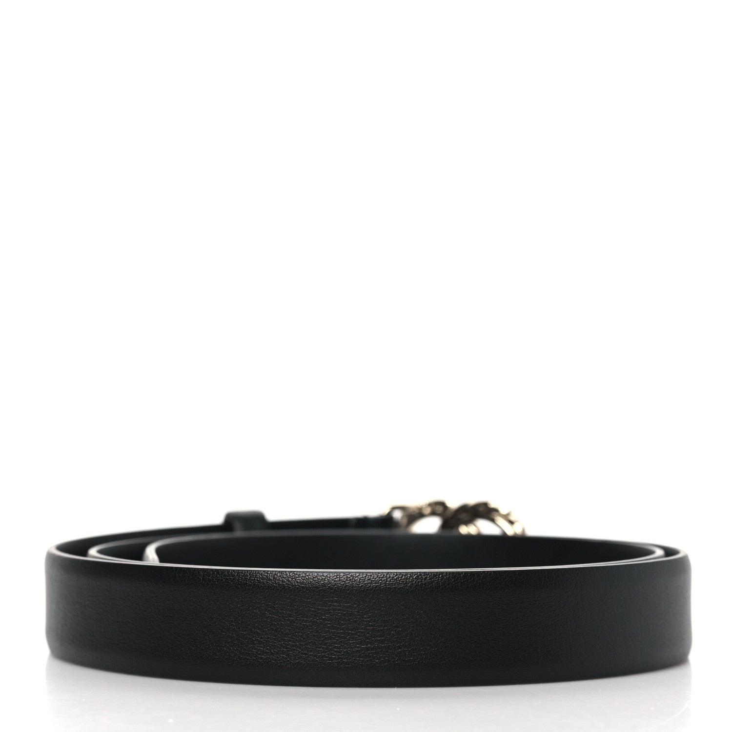 Chanel Calfskin Crystal CC Belt 95 38 Black 3 of 8