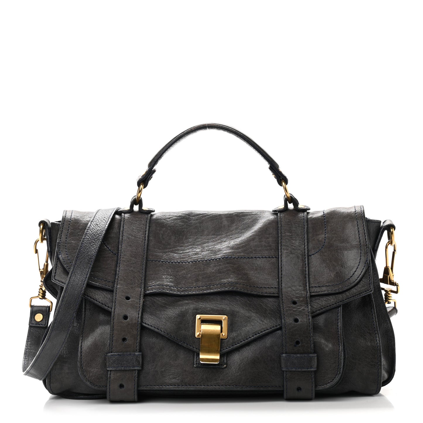 Lambskin Medium PS1 Satchel Midnight