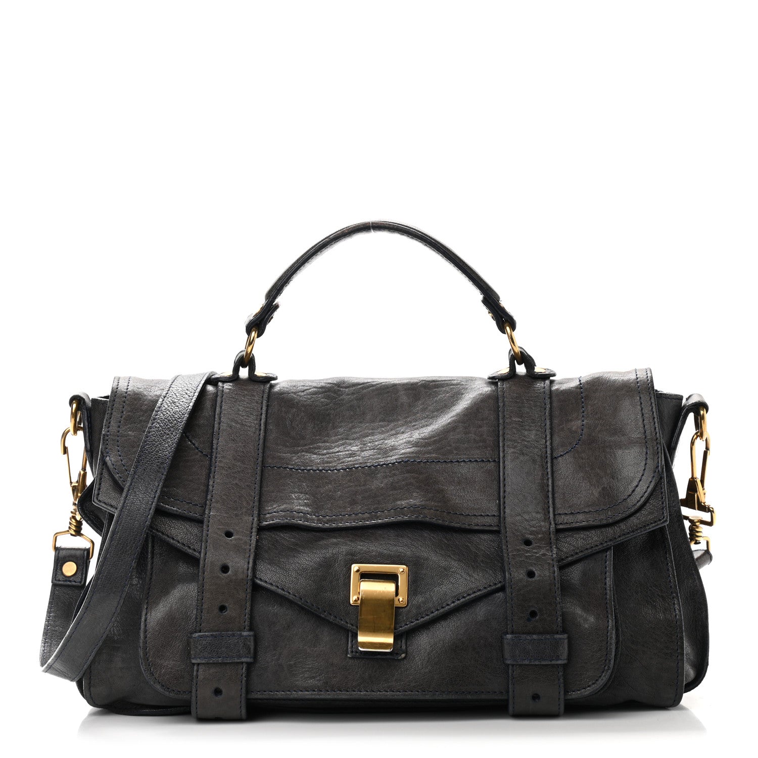 Proenza Schouler Lambskin Medium PS1 Satchel Midnight 1 of 18
