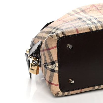 Burberry Haymarket Check Thornley Satchel Chocolate 8 of 13