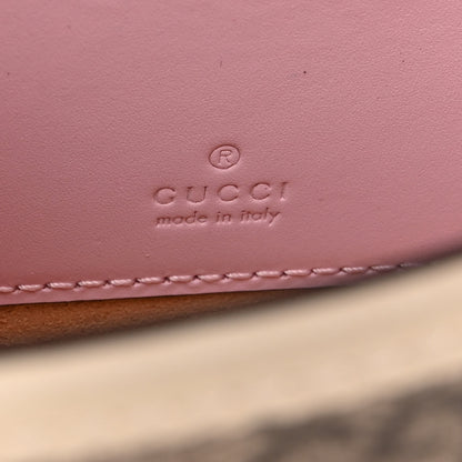 Gucci GG Supreme Monogram Les Pommes Mini Padlock Top Handle Shoulder Bag Beige Ebony Multicolor Cotton Candy Pink 6 of 11