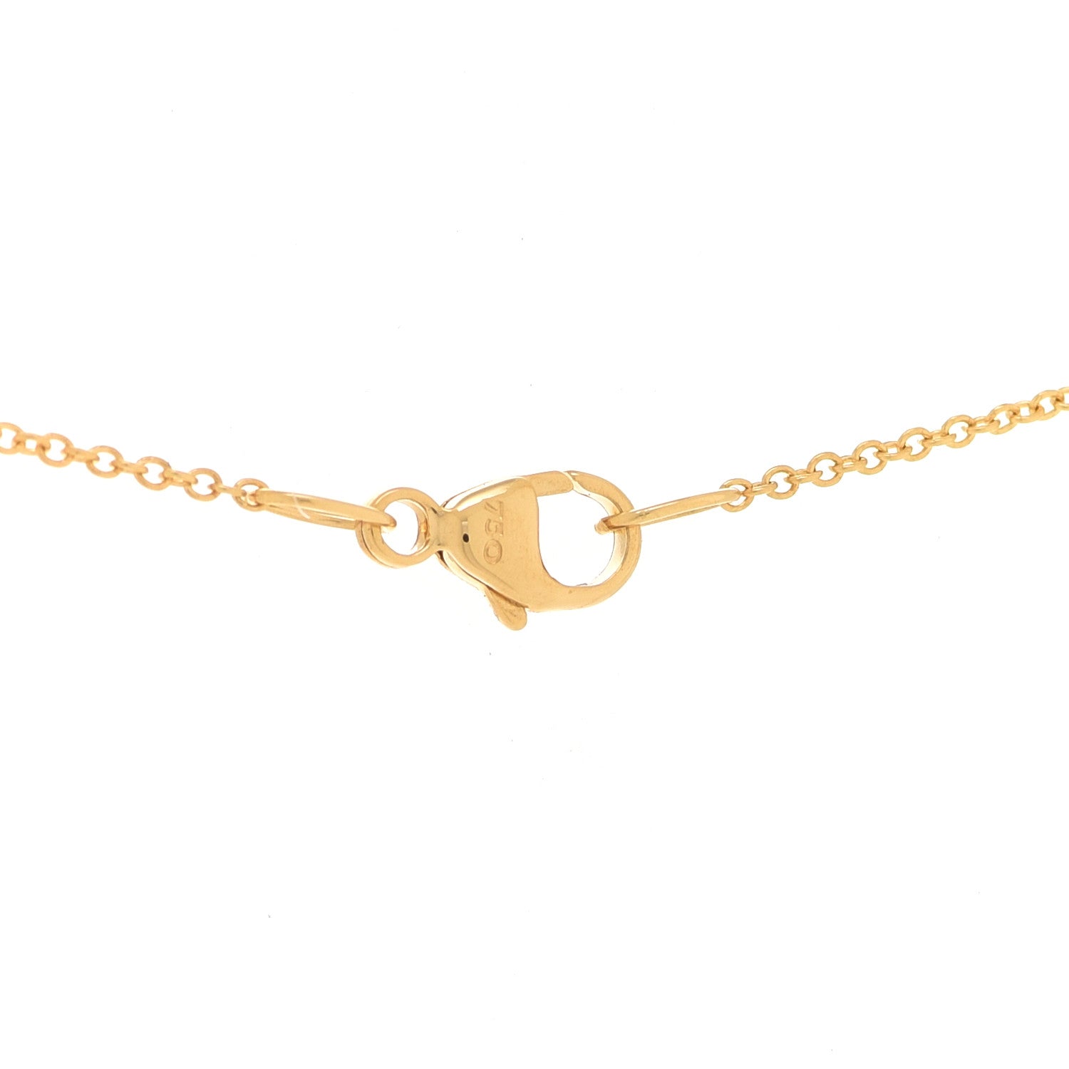 David Yurman 18K Yellow Gold Diamond Cushion Stud Pendant Necklace 4 of 5