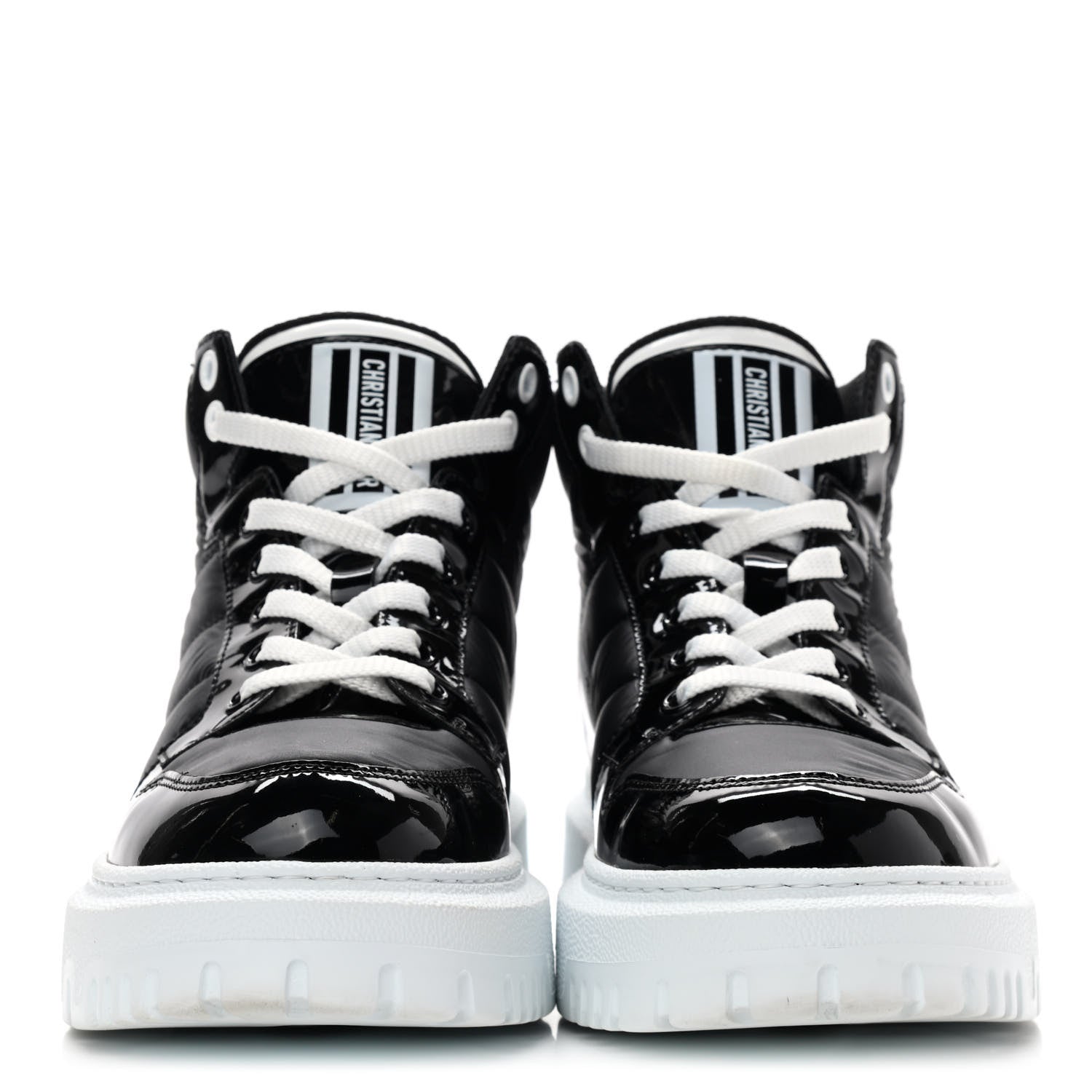 Christian Dior Nylon Fabric Womens D-Player High Top Sneakers 37 Black 2 of 9