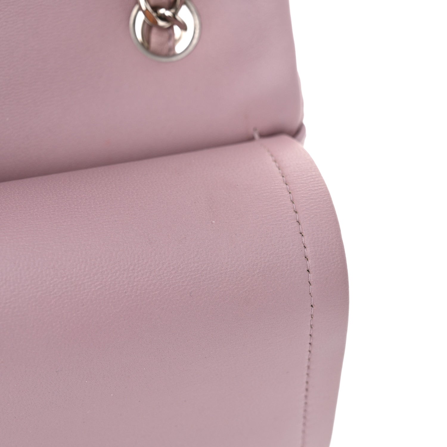 Chanel Lambskin Quilted Jumbo Double Flap Light Purple 13 of 15