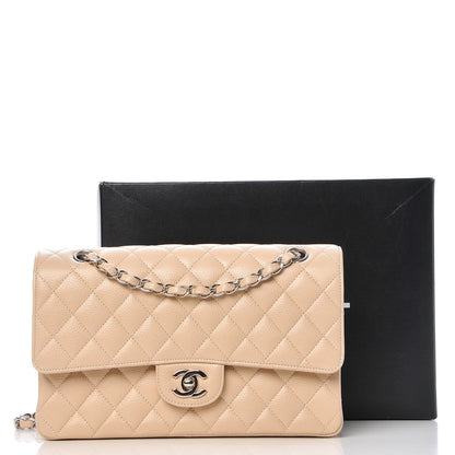 Chanel Caviar Quilted Medium Double Flap Beige Clair 9 of 9