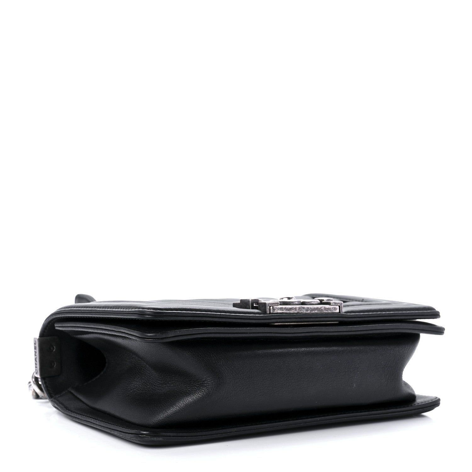 Chanel Calfskin Chevron Quilted Small Boy Flap Black 4 of 9