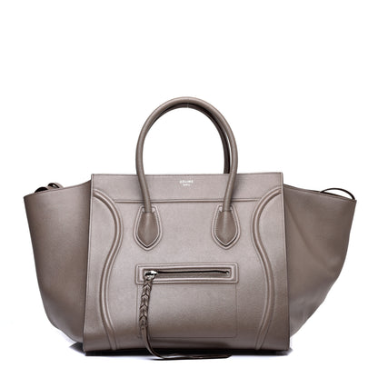 Celine Baby Grained Calfskin Medium Phantom Luggage Taupe 1 of 11