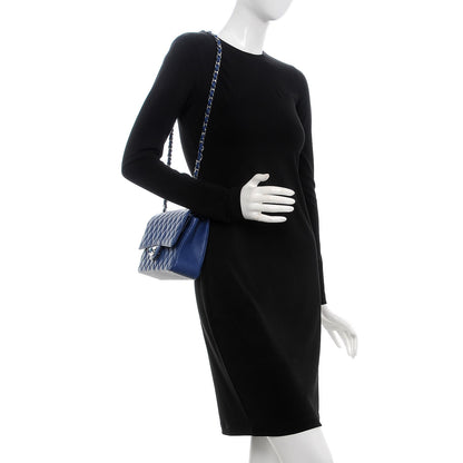 Chanel Caviar Quilted Medium Double Flap Dark Blue 2 of 10