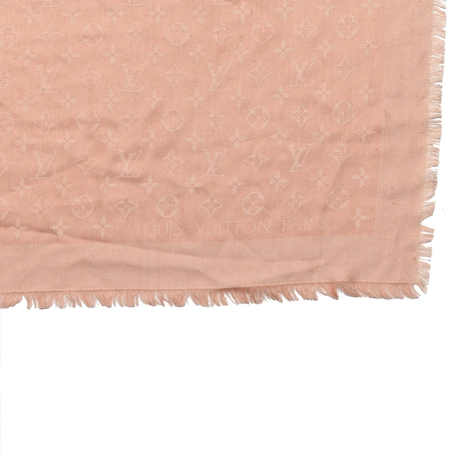 Louis Vuitton Silk Wool Monogram Shawl Rose 2 of 4