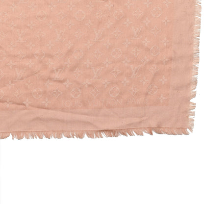 Louis Vuitton Silk Wool Monogram Shawl Rose 2 of 4