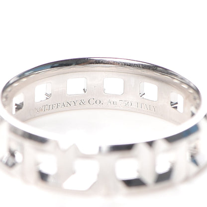 Tiffany 18K White Gold T True Wide Ring 57 8 4 of 5