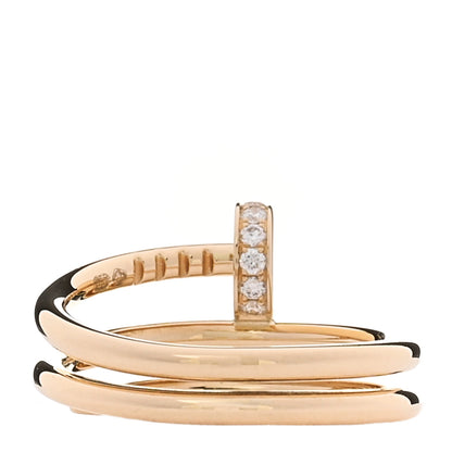 Cartier 18K Yellow Gold Diamond Double Juste Un Clou Ring 48 4.5 3 of 6
