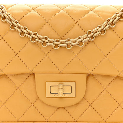 Chanel Aged Calfskin Quilted 2.55 Reissue Mini Flap Yellow 8 of 11