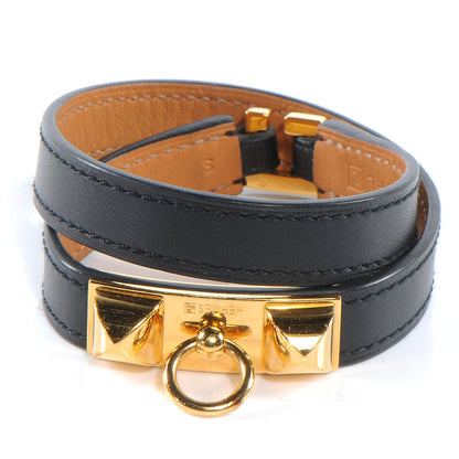 Hermes Chamonix Rivale Double Tour Bracelet S Black 1 of 5