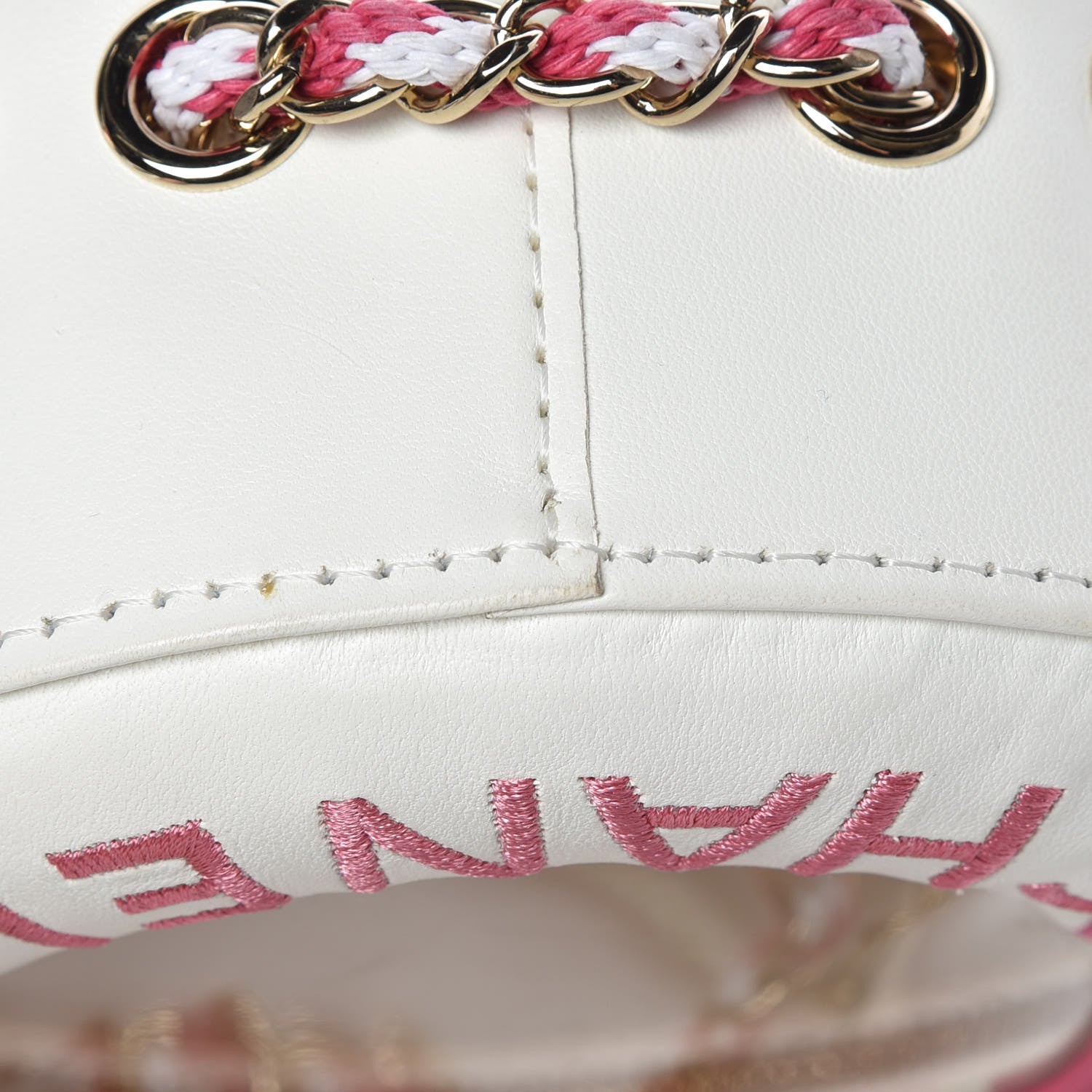 Chanel Lambskin Coco Lifesaver Round Bag Pink White 13 of 17
