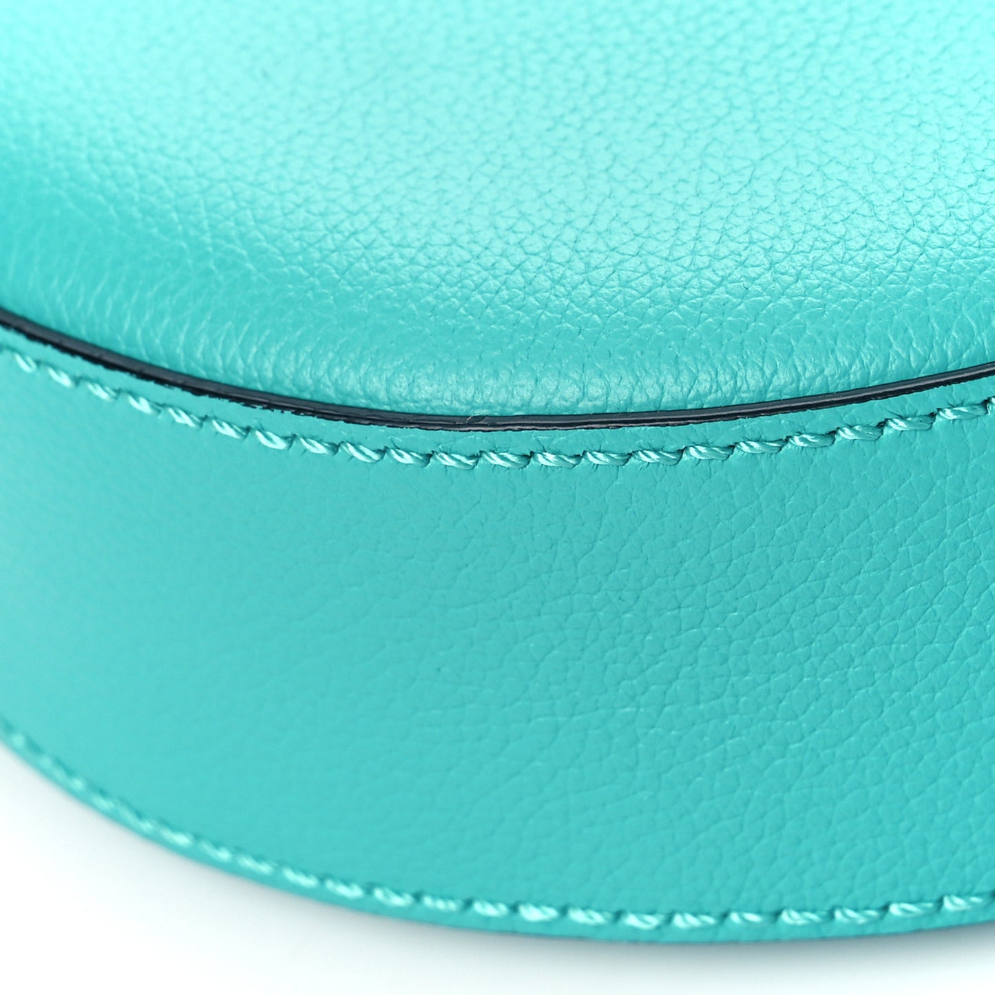 Calfskin La Medusa Round Camera Bag Turquoise