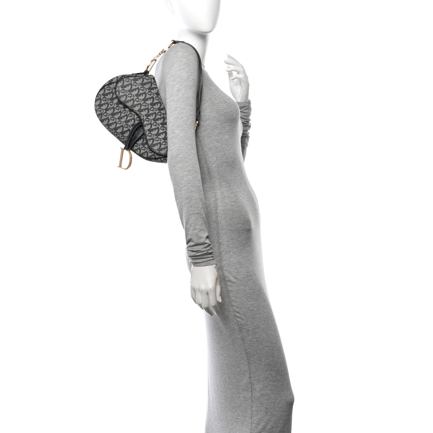 Christian Dior Monogram Saddle Bag Blue 2 of 11