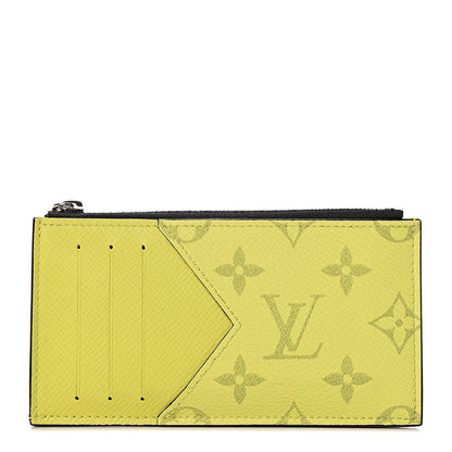 Louis Vuitton Monogram Taiga Coin Card Holder Yellow 1 of 7