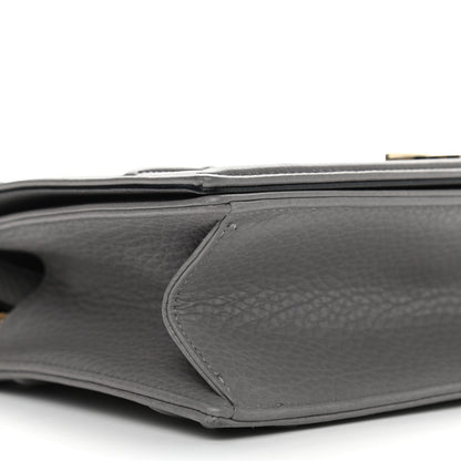 Christian Dior Grained Calfskin Medium Diorama Flap Bag Grey 7 of 9