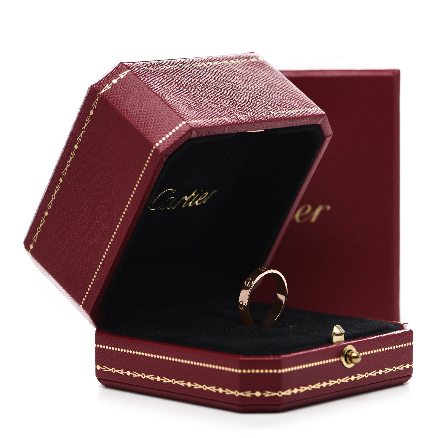 Cartier 18K Pink Gold 3.5mm LOVE Wedding Band Ring 51 5.75 5 of 5