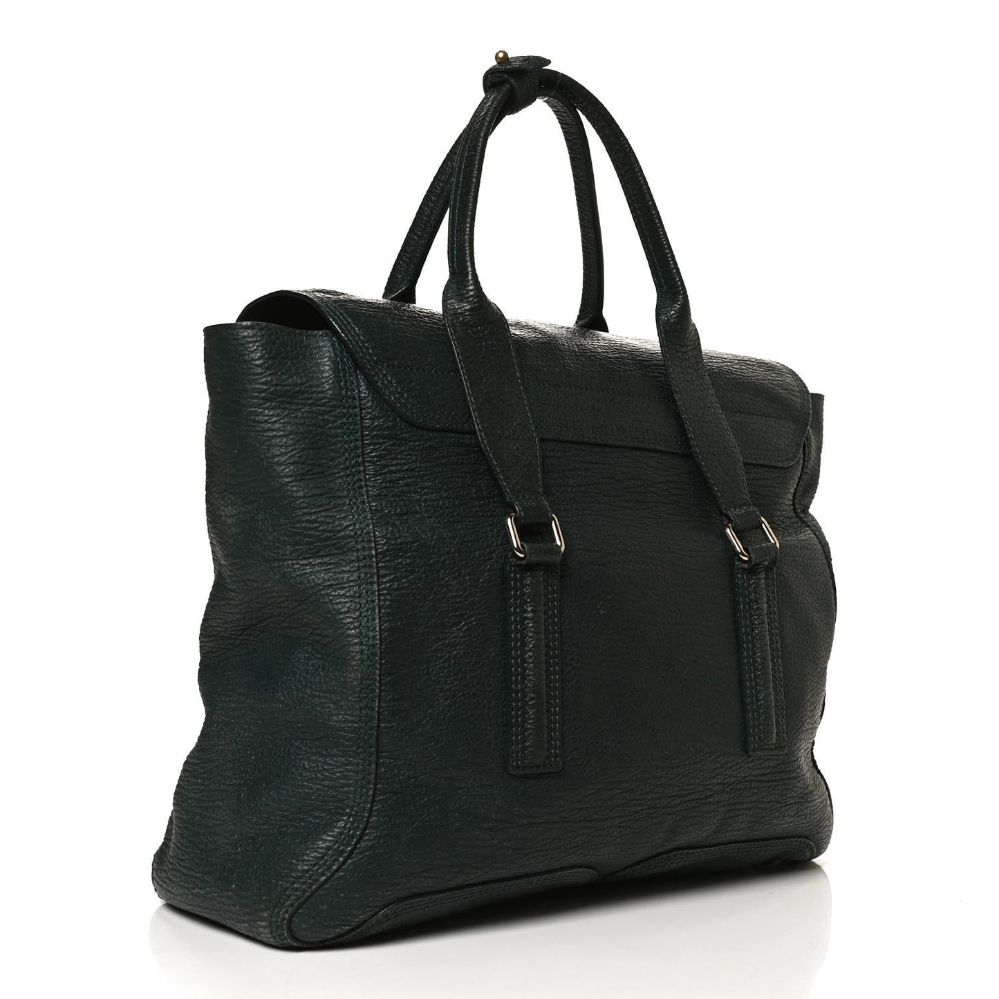 Textured Calfskin Large Pashli Satchel Jade