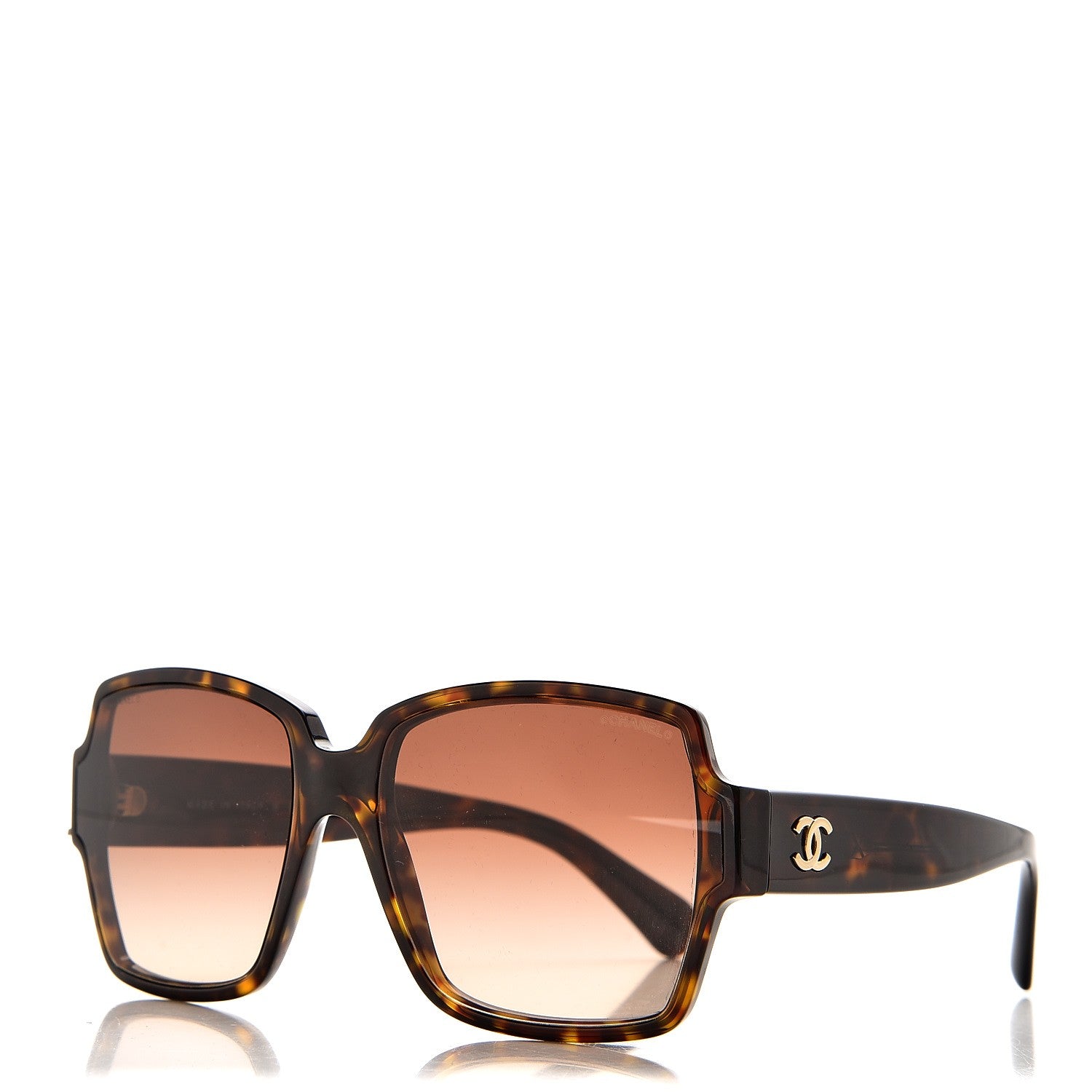 Chanel Acetate Square CC Sunglasses 5385 Tortoise 1 of 8