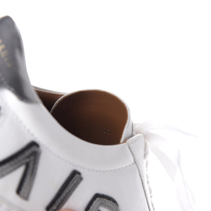 Givenchy Calfskin Reverse Logo Urban Street Sneakers 40 White Grey 9 of 10