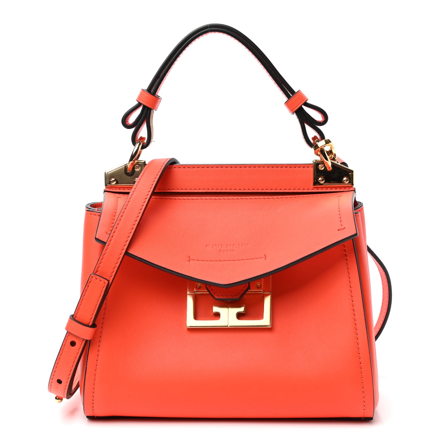 Calfskin Mini Mystic Shoulder Bag Tangerine