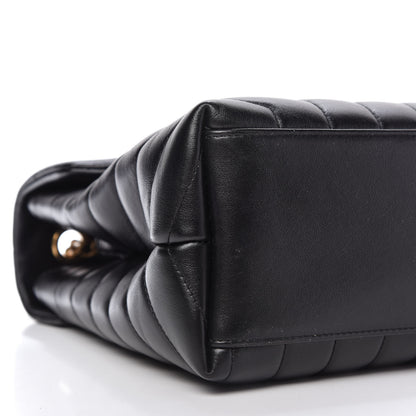 Saint Laurent Calfskin Y Quilted Monogram Medium Loulou Chain Satchel Black 6 of 10